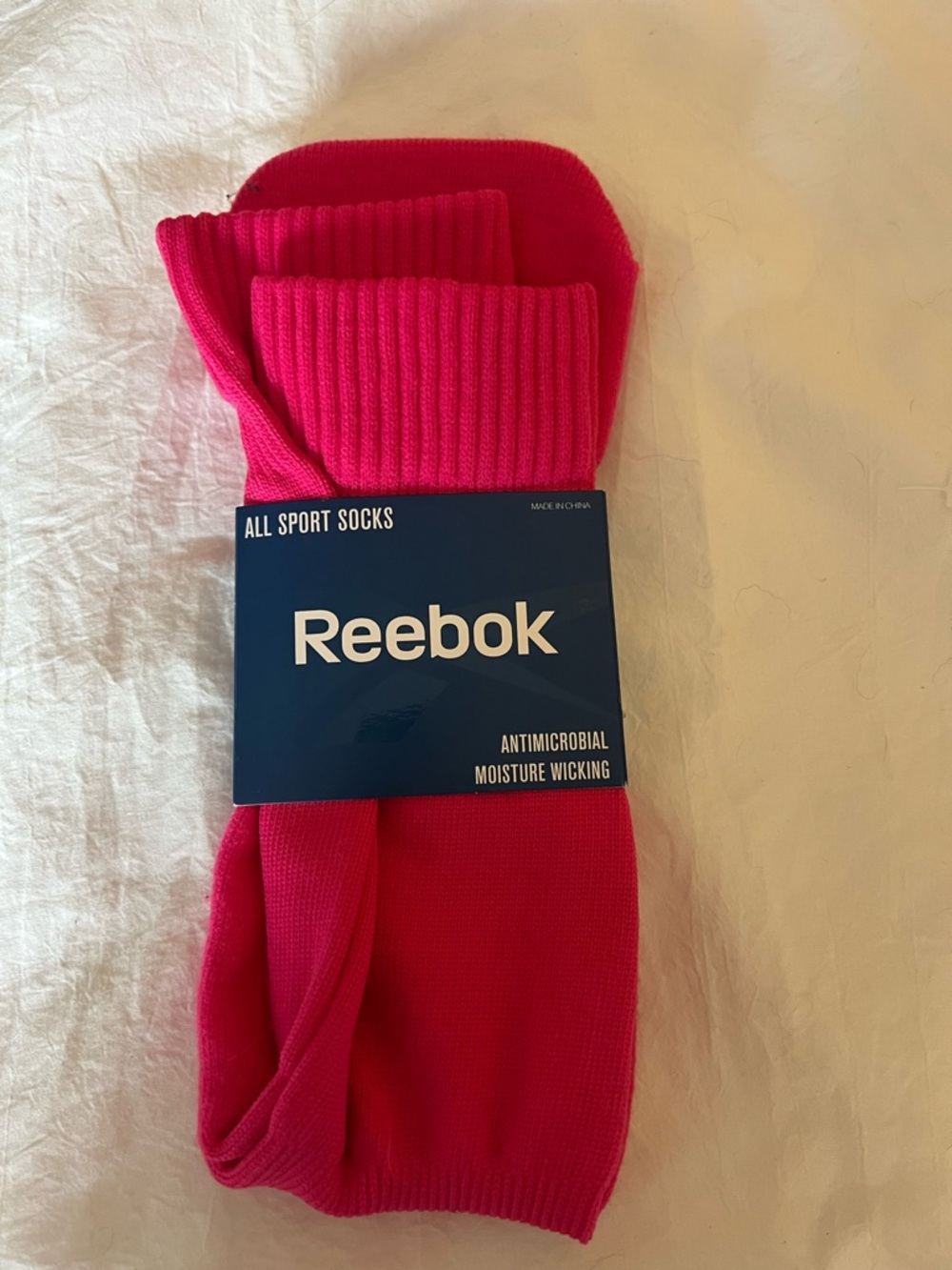 🩵reebok pink all sports socks small